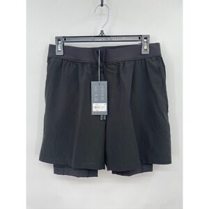 VRST Elevated 2 In 1  Hybrid Running Shorts Mens Size S‎ Pure Black